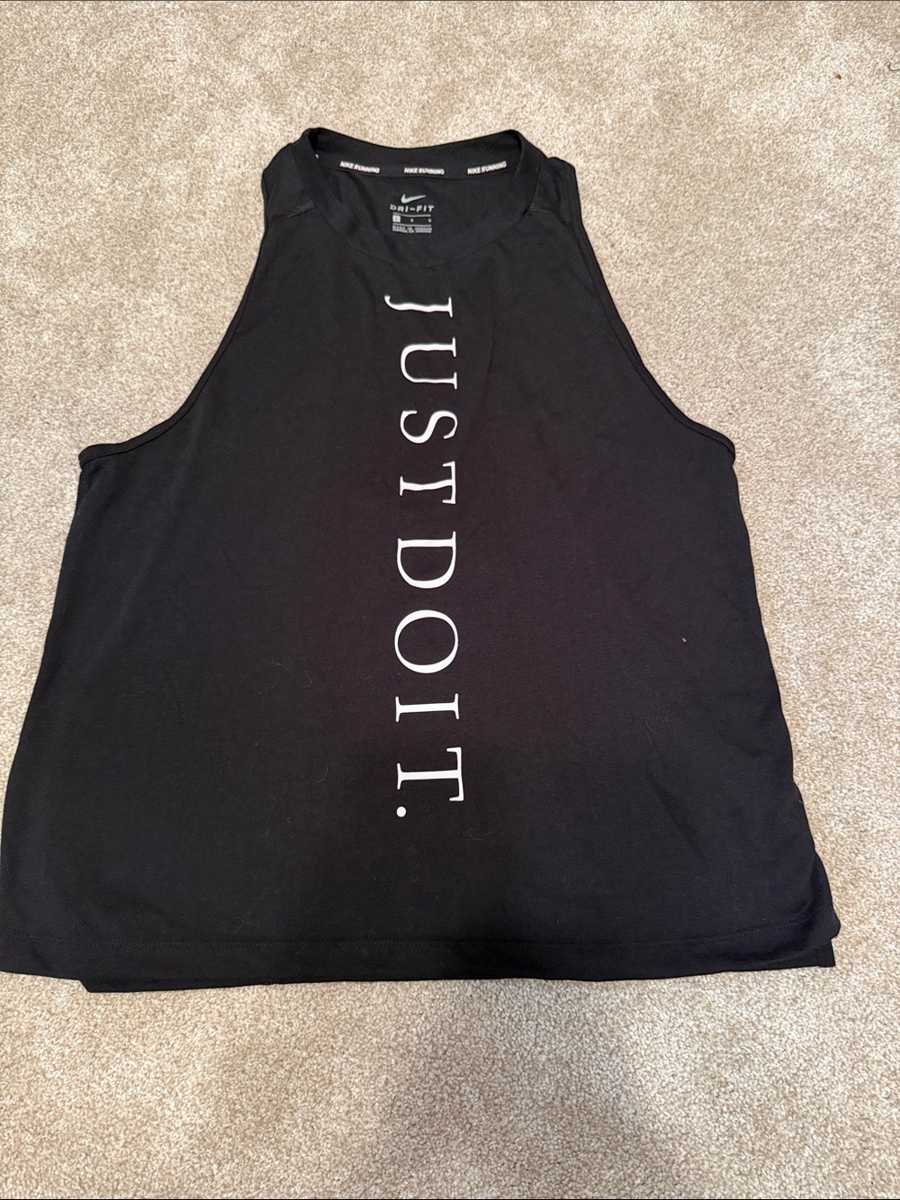 Nike Black Men's 'JUST DO IT.' Vertical Logo Tank